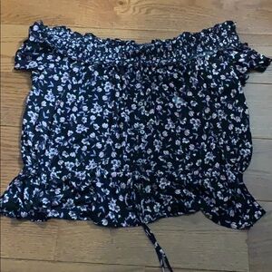 Flowery off the shoulder top